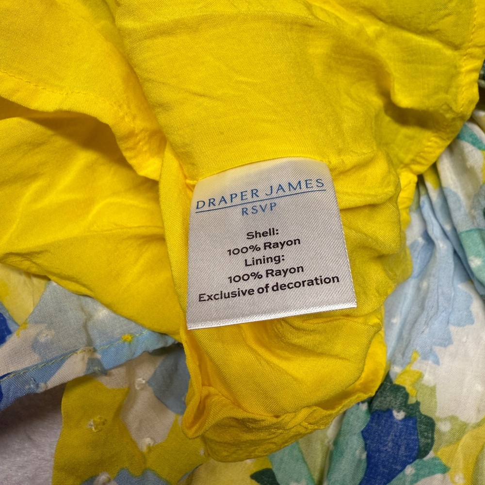 NWOT Draper James RSVP Women's Large Clip-Dot Tiered Empire Waist Maxi Dress - Picture 5 of 5